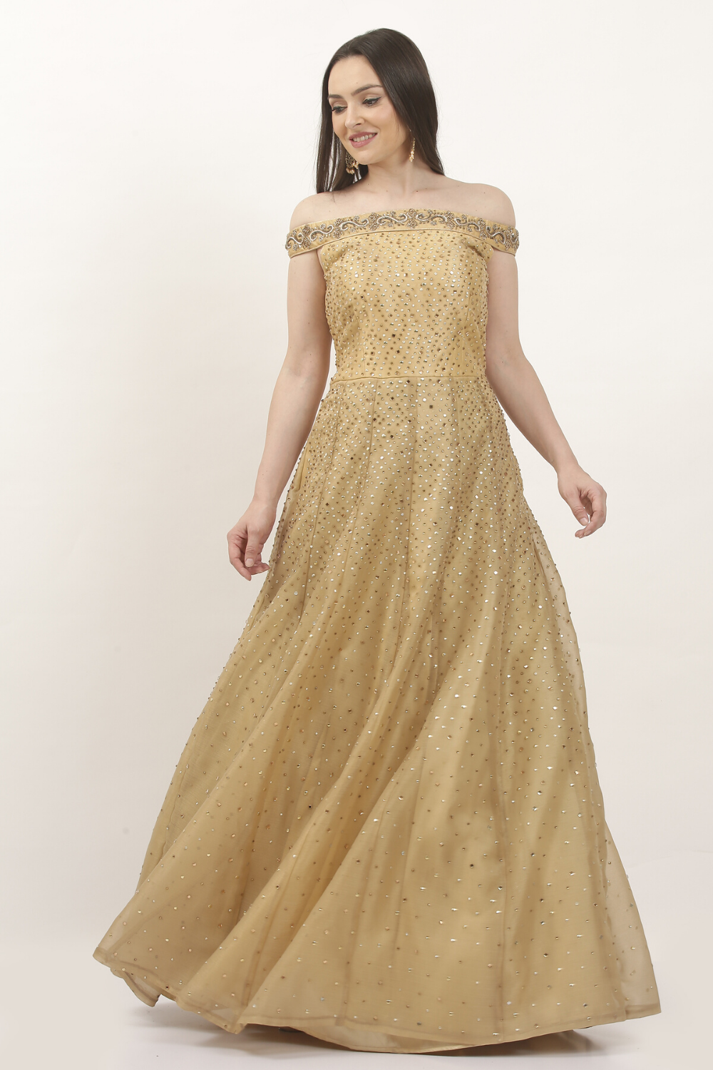 GOLD EMBELISHED GOWN