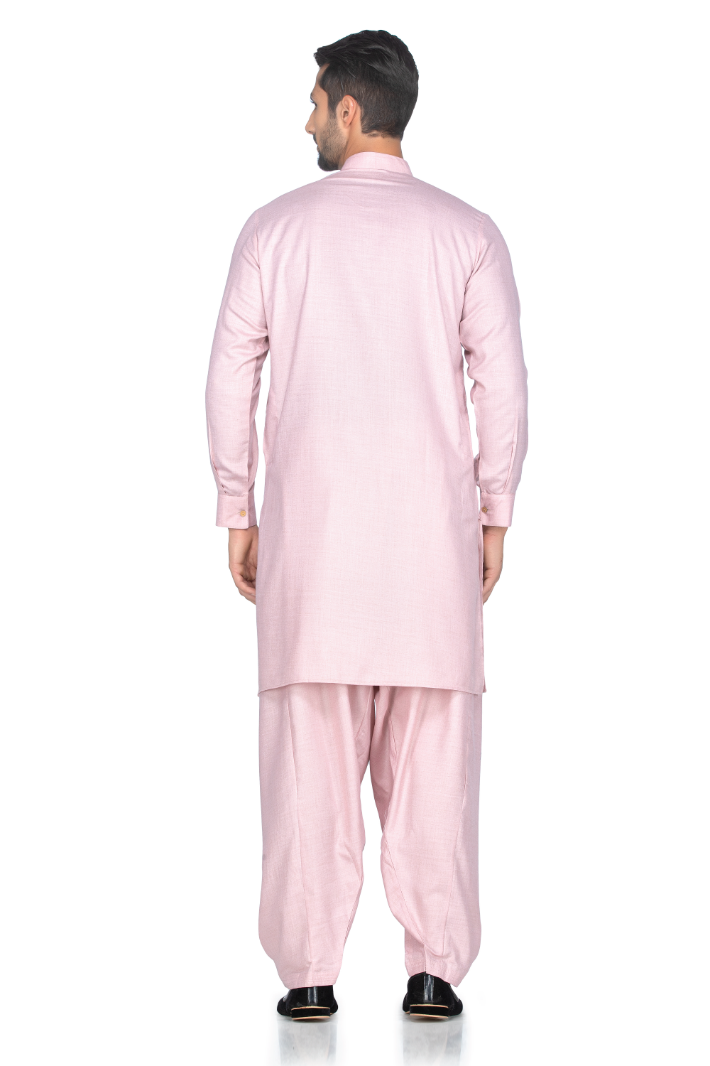 Elegant dusky pink kurta salwar with chest pocket