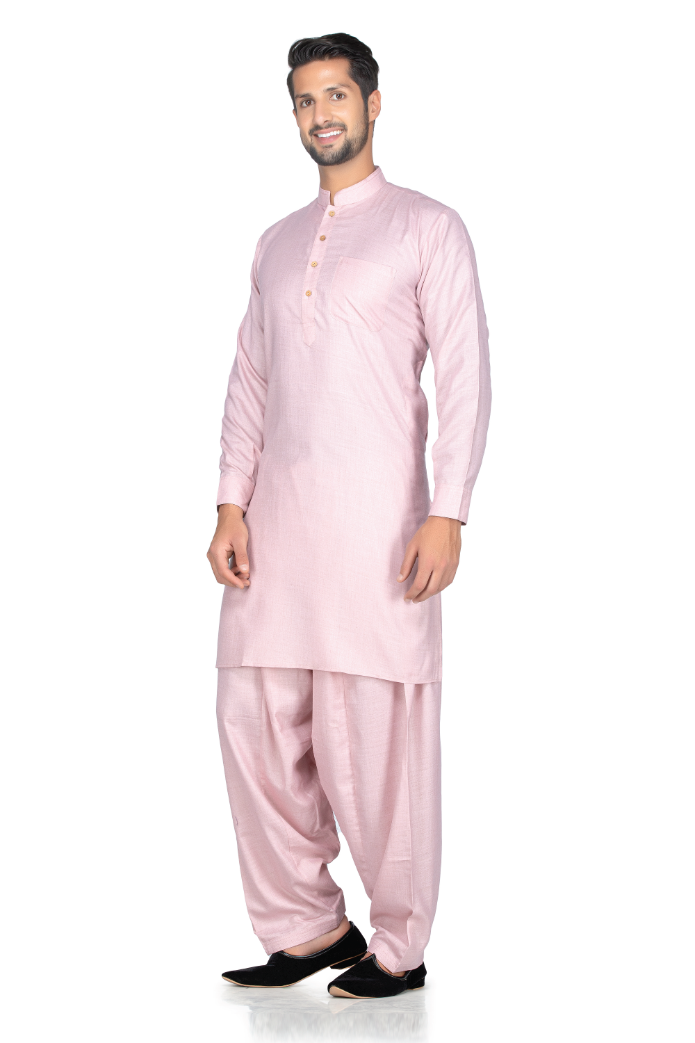 ELEGANT DUSKY PINK KURTA SALWAR WITH CHEST POCKET