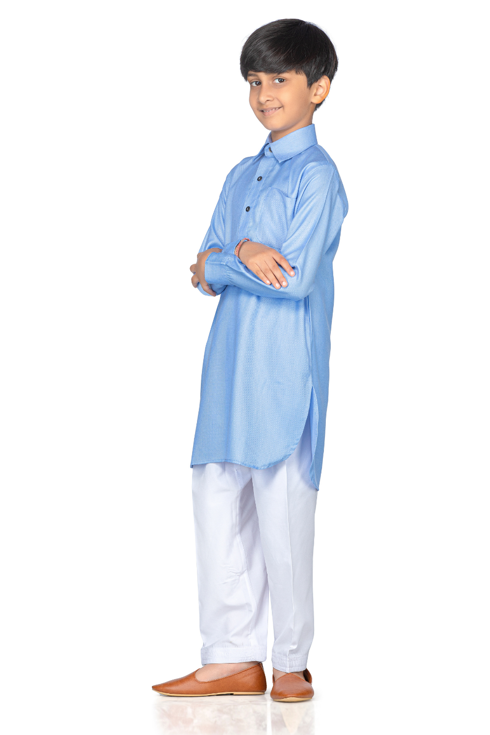 SIMPLE SKY BLUE KURTA SALWAR SET