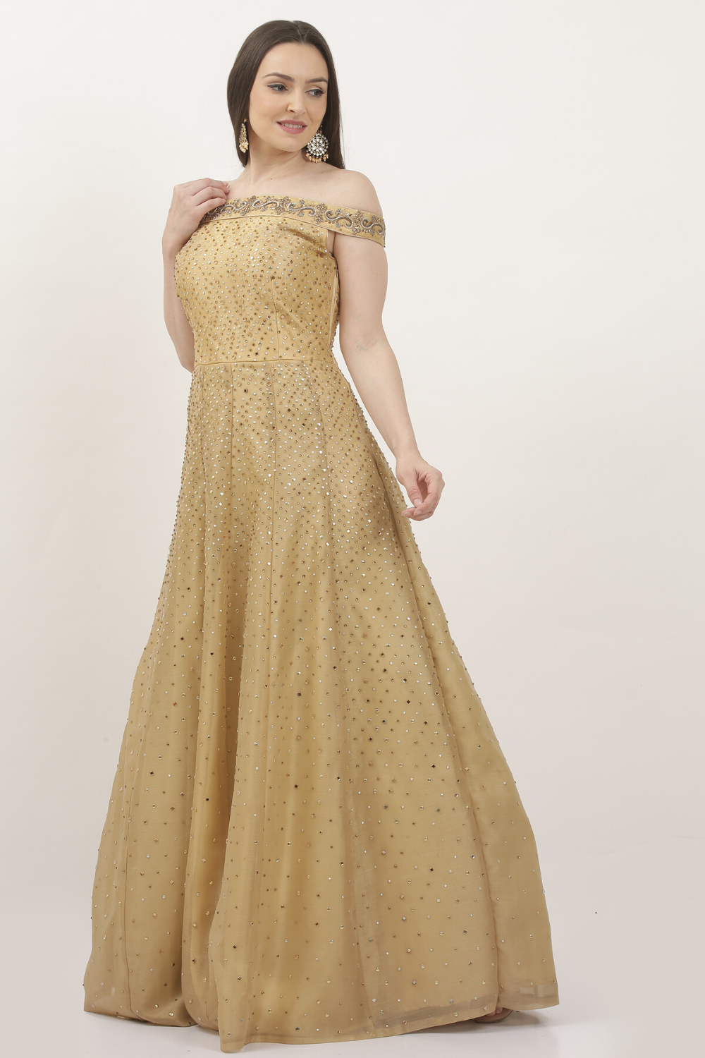 GOLD EMBELISHED GOWN