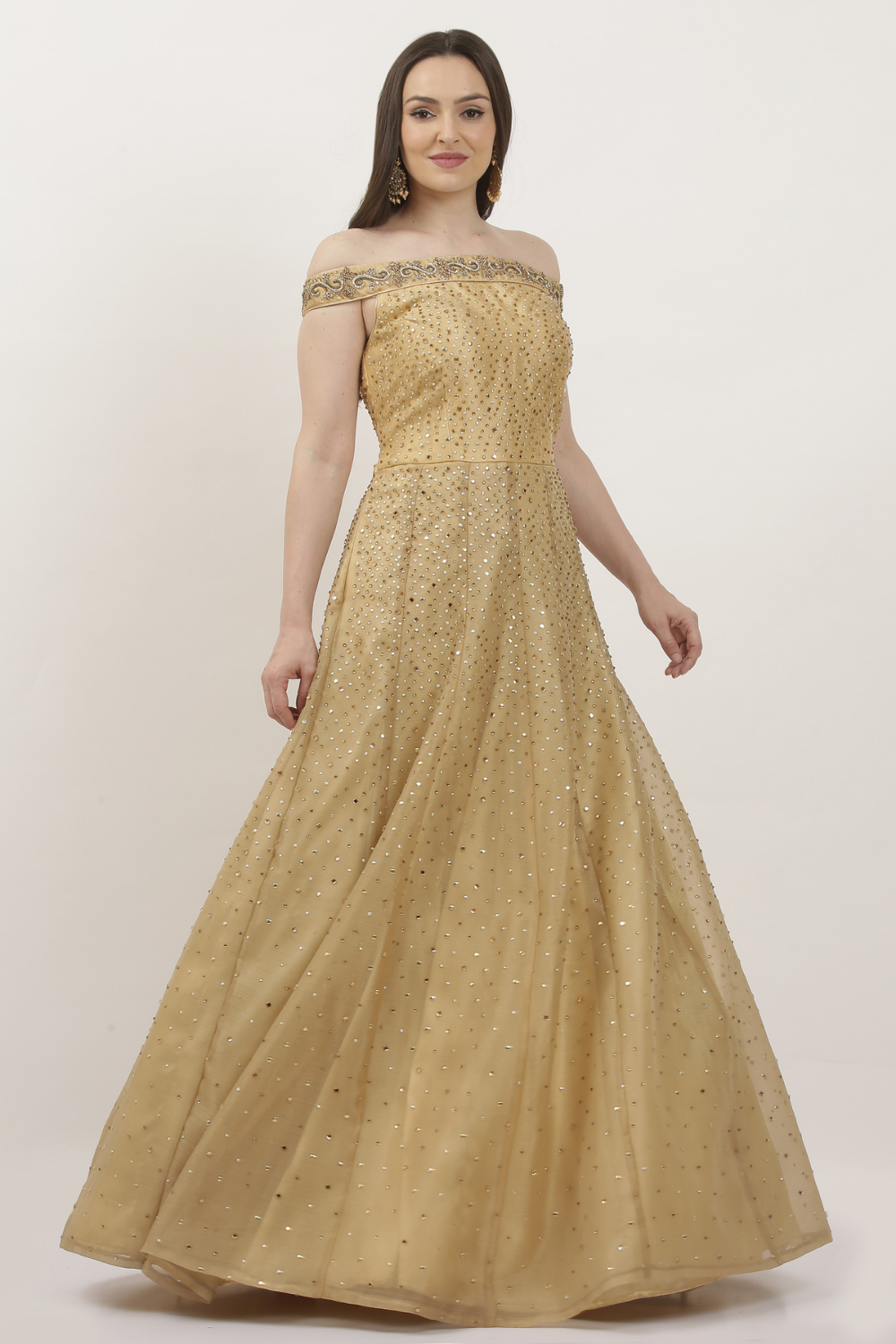 GOLD EMBELISHED GOWN