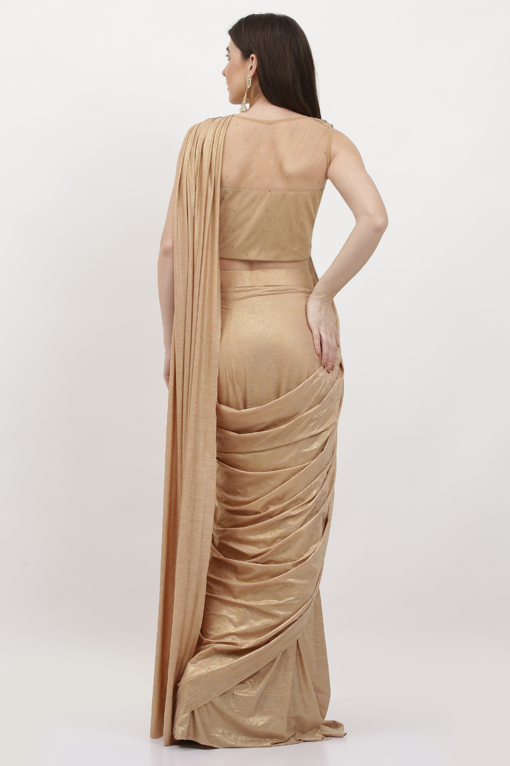 GOLD LUSH DRAPE SAREE