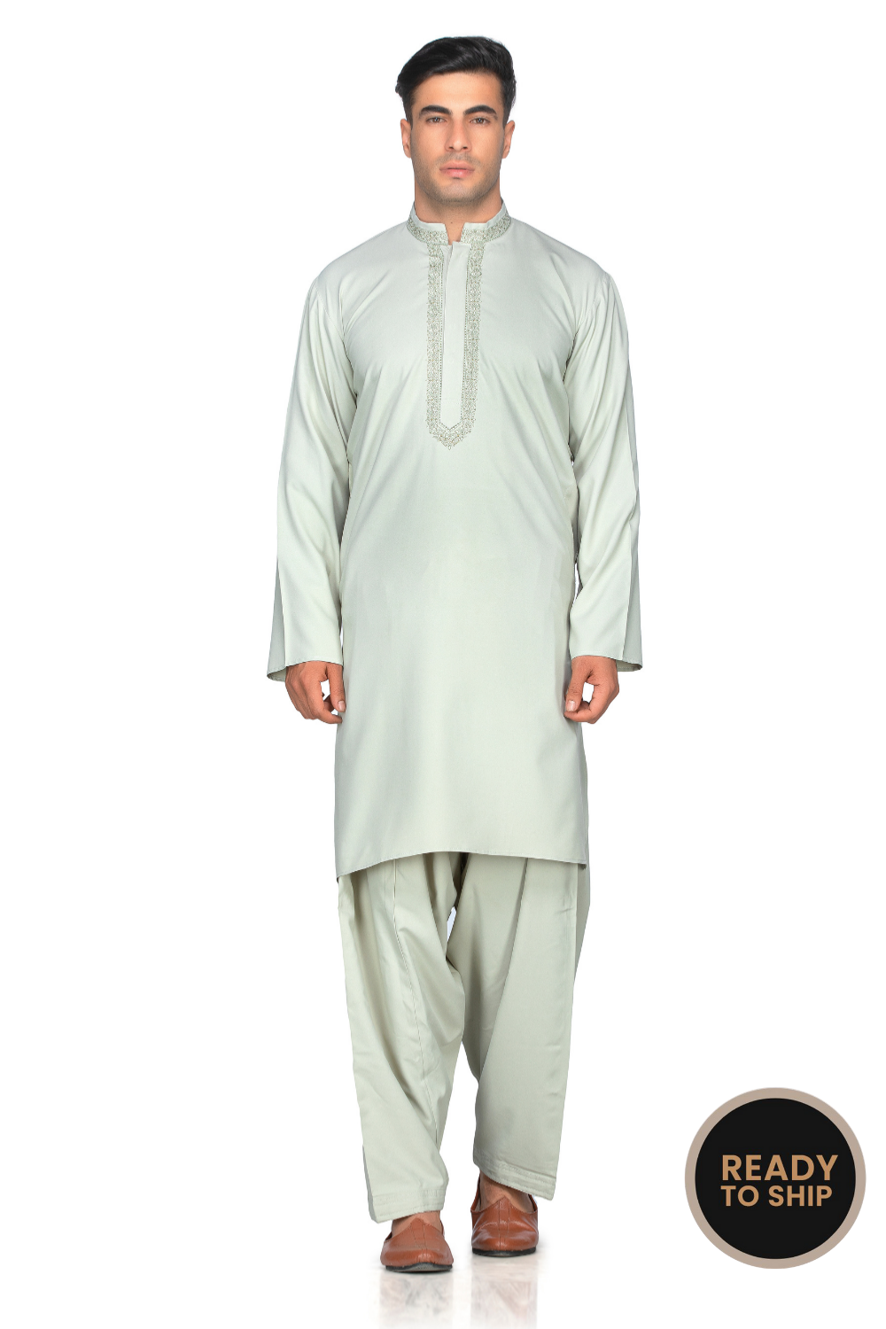 SIMPLICITY IN PISTA GREEN KURTA SALWAR