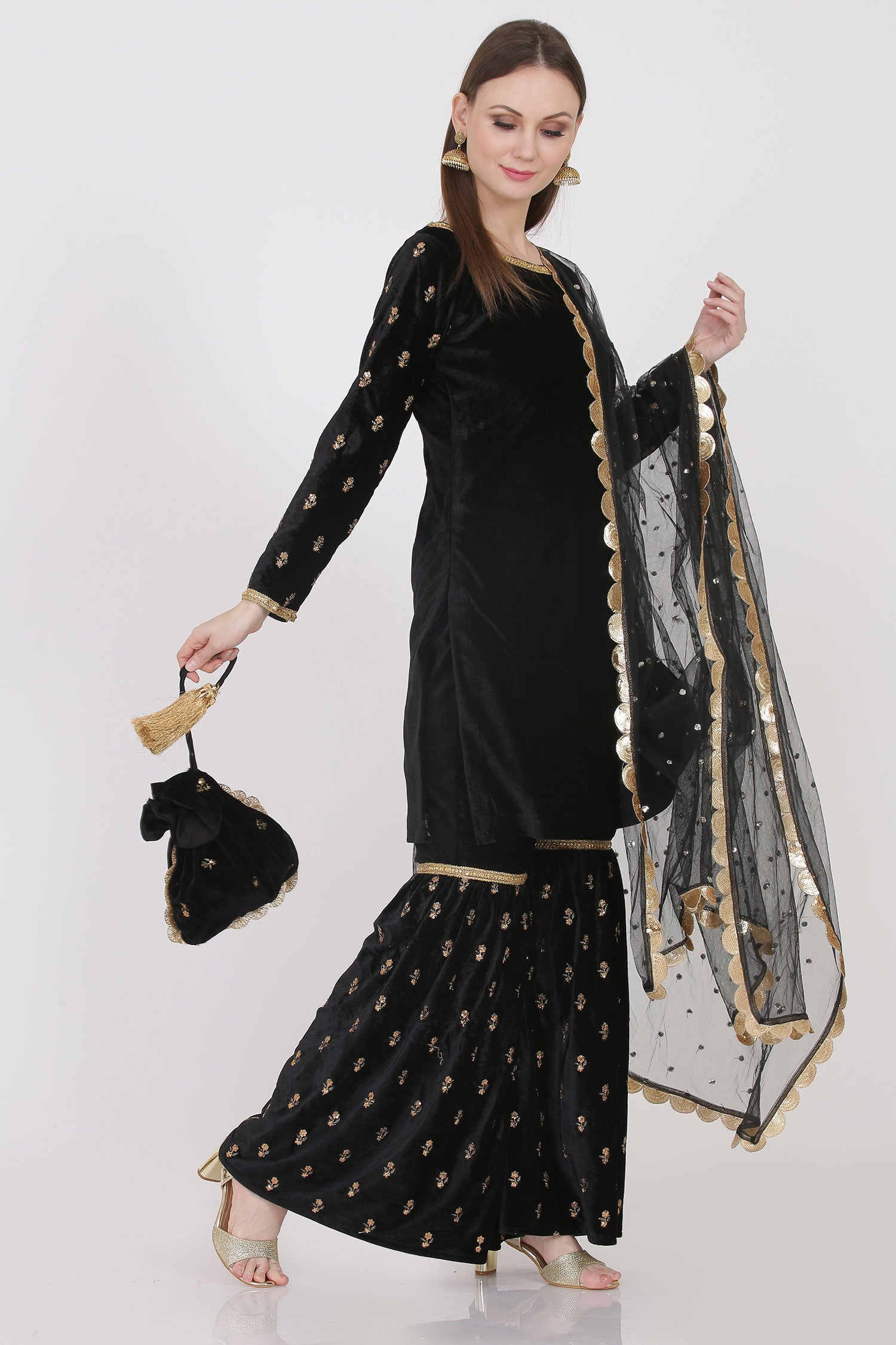 Velevt Gharara Suit