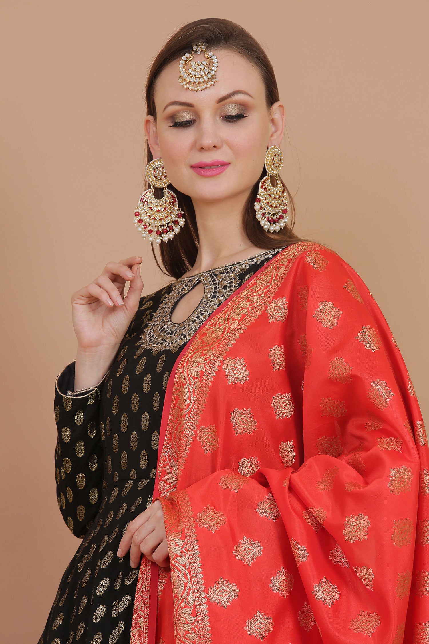 All Time Favourite Banarsi Red Dupatta Suit